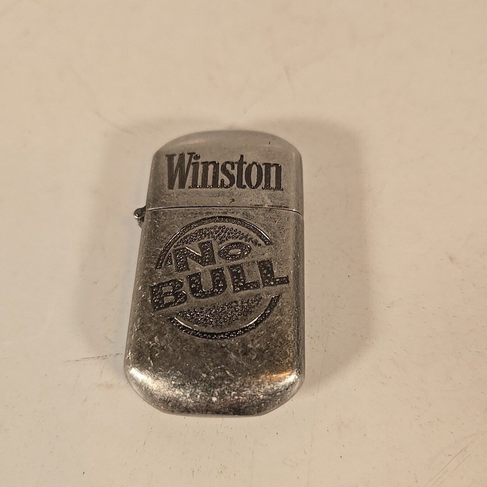 Vintage Winston No Bull Lighter Unused   Wheel Will‎ Not Turn